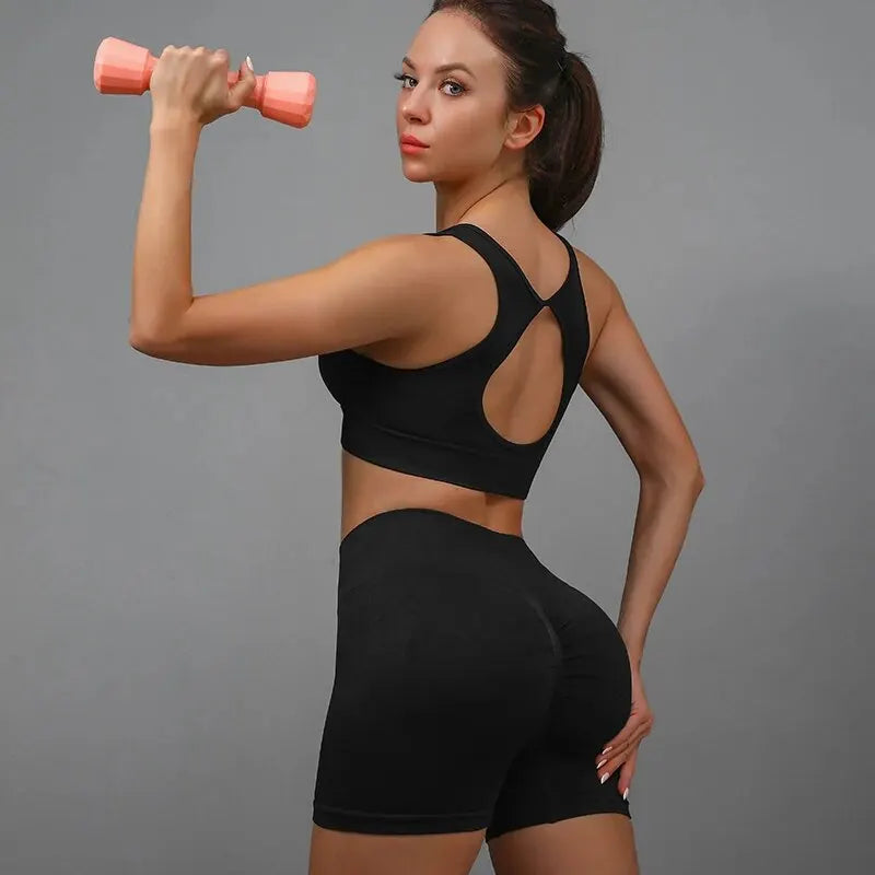 Shorts Deportivos Mujer – Cintura Alta y Tejido Elástico para Entrenamiento