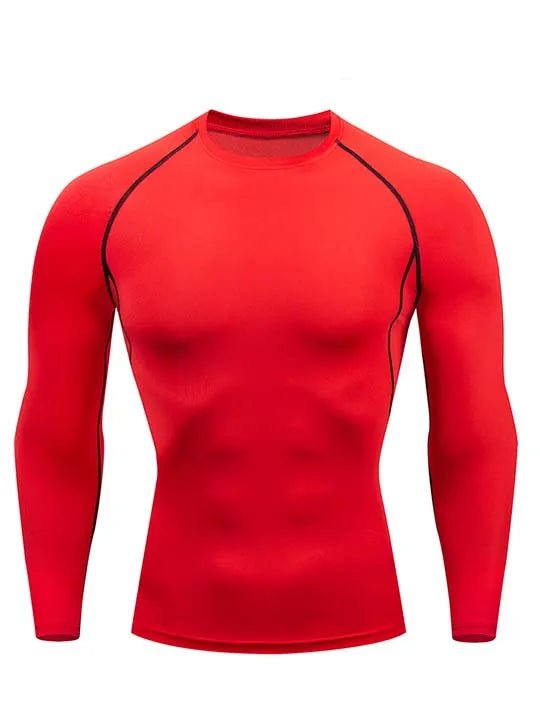 Camiseta de Compresión para Hombre – Manga Larga o Corta, Entrenamiento y Running, Ajuste Ceñido y Transpirable