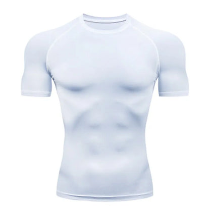 Camiseta de Compresión para Hombre – Secado Rápido, Transpirable y Ajuste ceñido para Entrenamiento y Running