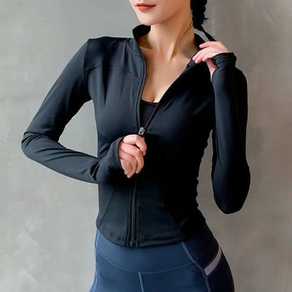 Chaqueta Deportiva de Mujer – Manga Larga con Cremallera