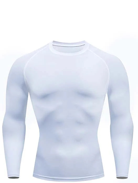 Camiseta de Compresión para Hombre – Manga Larga o Corta, Entrenamiento y Running, Ajuste Ceñido y Transpirable