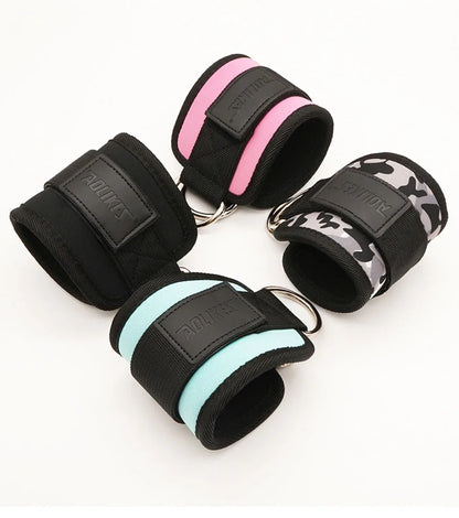 Correas Ajustables para Tobillo y Muñeca – Entrenamiento de Glúteos y Poleas en Gym