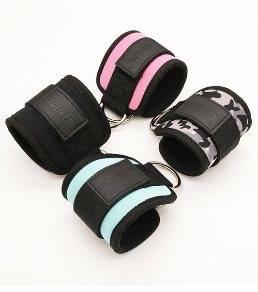 Correas Ajustables para Tobillo y Muñeca – Entrenamiento de Glúteos y Poleas en Gym