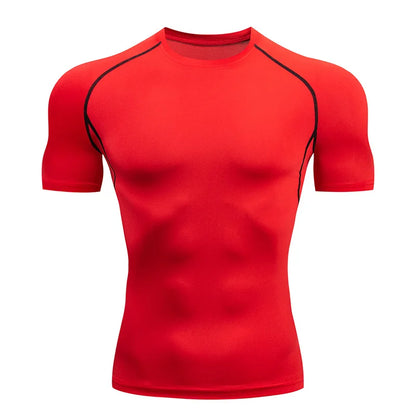 Camiseta de Compresión para Hombre – Secado Rápido, Transpirable y Ajuste ceñido para Entrenamiento y Running