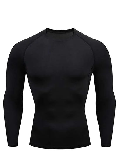 Camiseta de Compresión para Hombre – Manga Larga o Corta, Entrenamiento y Running, Ajuste Ceñido y Transpirable