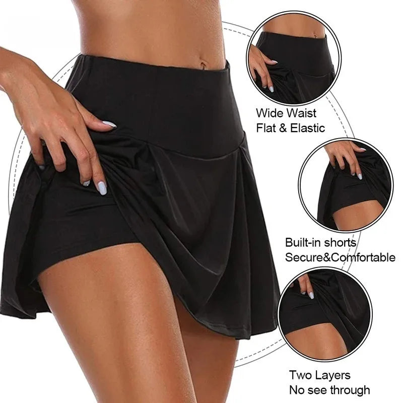 Falda-Pantalón Deportiva para Mujer – Transpirable y de Cintura Alta