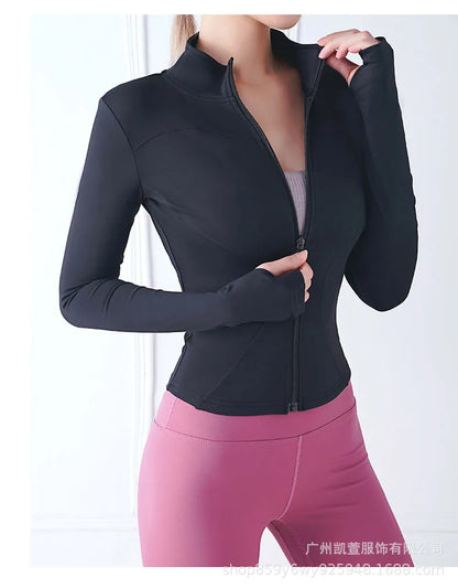 Chaqueta Deportiva de Mujer – Manga Larga con Cremallera