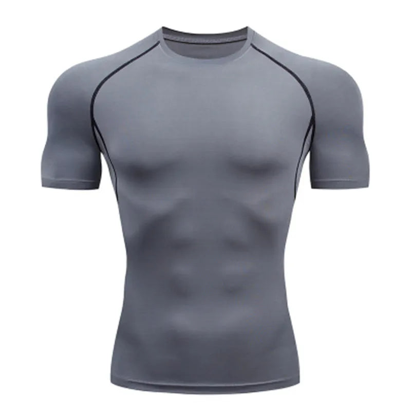 Camiseta de Compresión para Hombre – Secado Rápido, Transpirable y Ajuste ceñido para Entrenamiento y Running