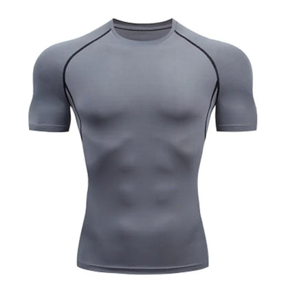 Camiseta de Compresión para Hombre – Secado Rápido, Transpirable y Ajuste ceñido para Entrenamiento y Running