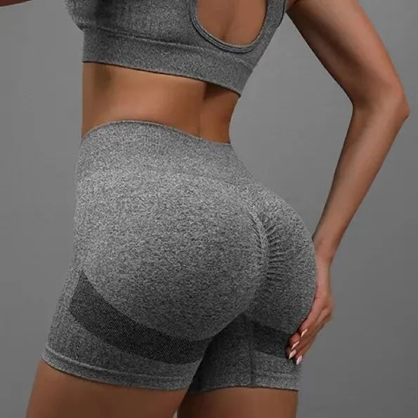 Shorts Deportivos Mujer – Cintura Alta y Tejido Elástico para Entrenamiento