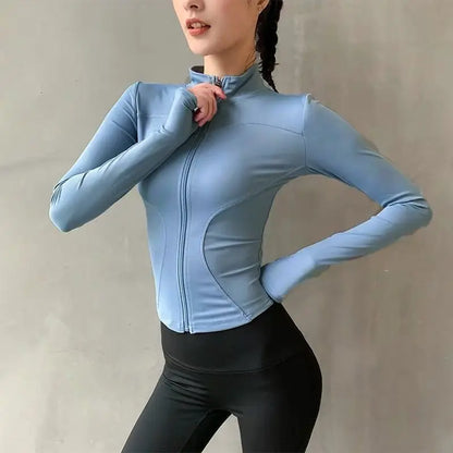 Chaqueta Deportiva de Mujer – Manga Larga con Cremallera