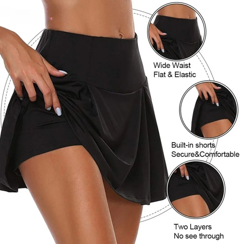 Falda-Pantalón Deportiva para Mujer – Transpirable y de Cintura Alta