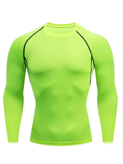 Camiseta de Compresión para Hombre – Manga Larga o Corta, Entrenamiento y Running, Ajuste Ceñido y Transpirable