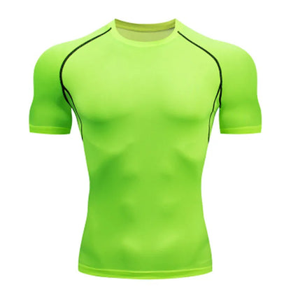 Camiseta de Compresión para Hombre – Secado Rápido, Transpirable y Ajuste ceñido para Entrenamiento y Running